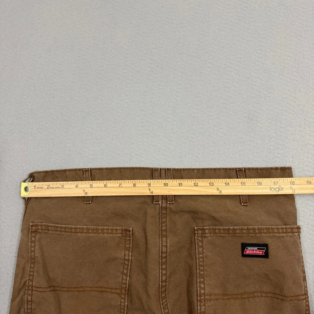 Vintage Dickies Pants 36x32 Brown Relaxed Fit Carpenter Workwear Canvas Work - Picture 7 of 10